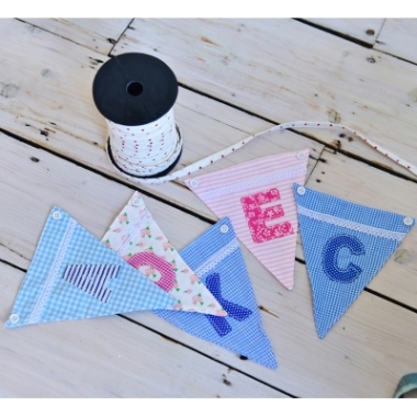 Personalised Bunting pink and blue