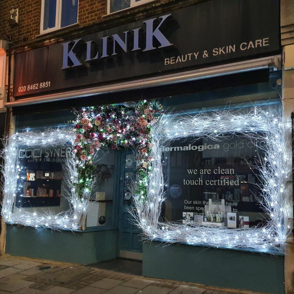 christmas lights shop front display kent