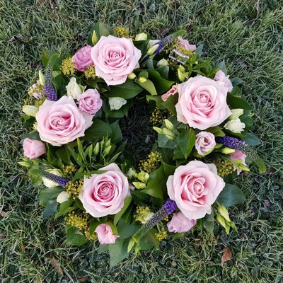 Pink Lilac Summer flower wreath