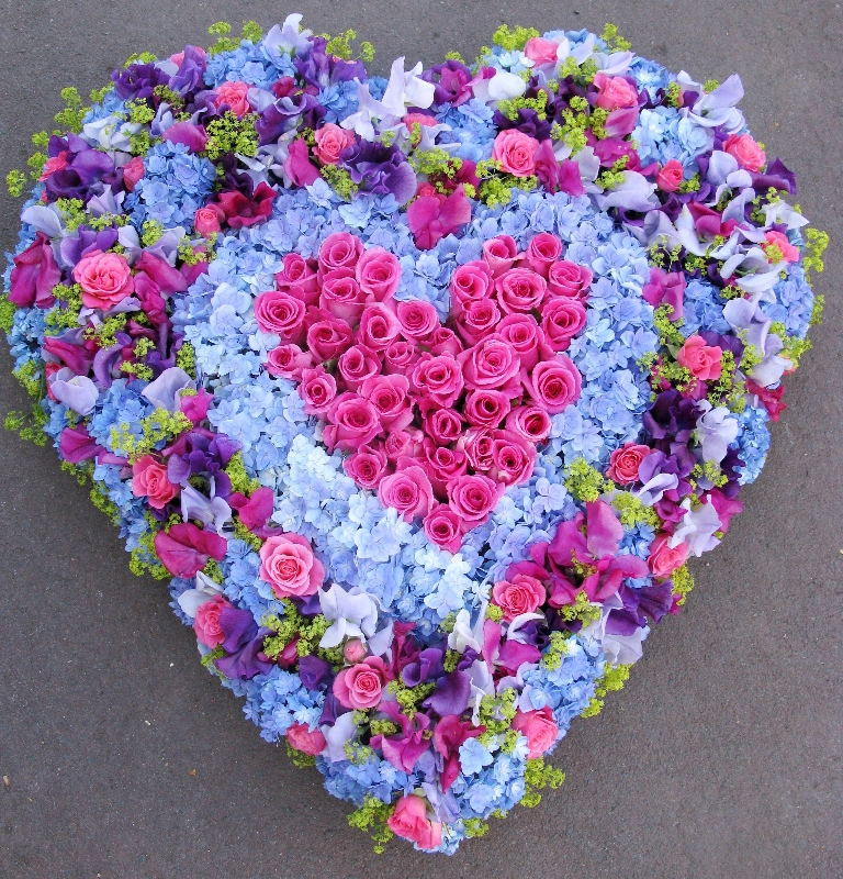 luxury scented garden funeral heart