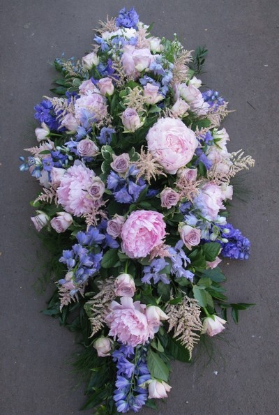 Peony coffin spray