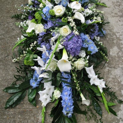 Luxury Blue Coffin Spray