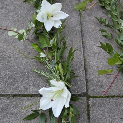 Lily Casket Garland