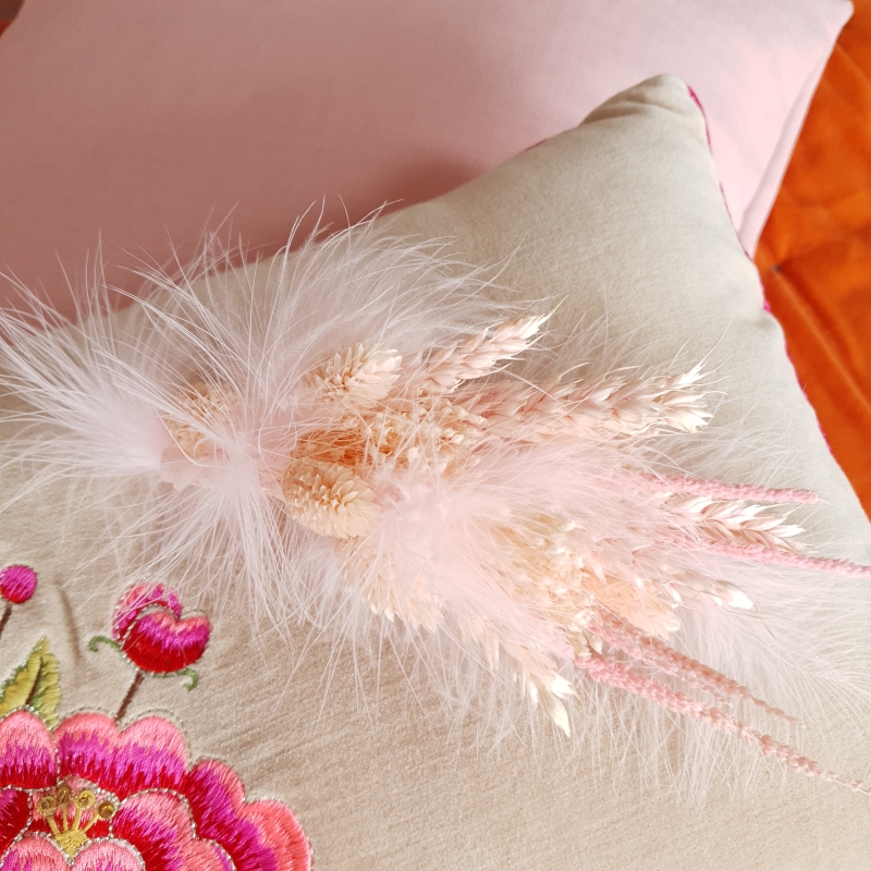 Blush Feather Hair Comb