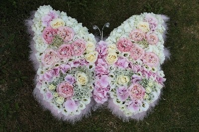 Butterfly Funeral flower tribute