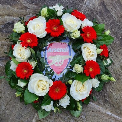 football funeral wreath