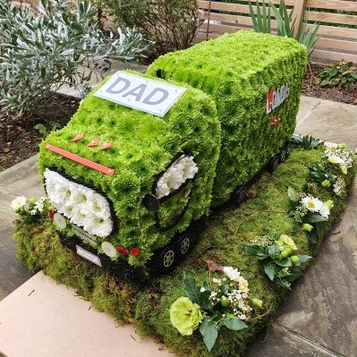 Londis Lorry Funeral Wreath 