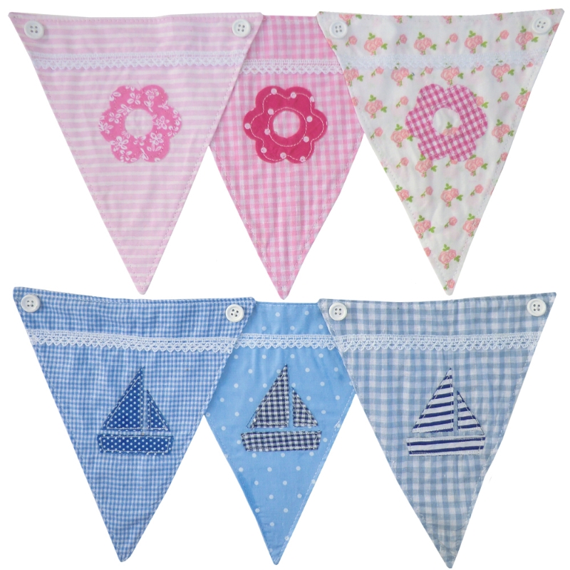 Personalised Bunting pink and blue