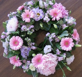 Pink Lilac Summer flower wreath