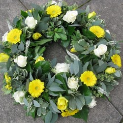 Yellow spring wreath