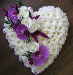 Purple White based heart