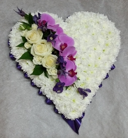 Purple White based heart