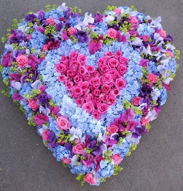 luxury scented garden funeral heart