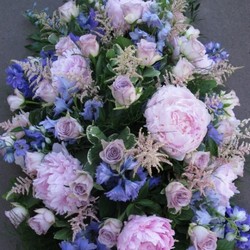 Peony coffin spray