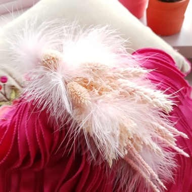 Blush Feather Hair Comb