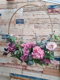 Floral Hoop with Artificial flowers