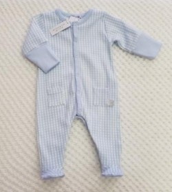 Absorba Blue Check Babygrow