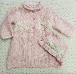 baby matinee coat and bonnet