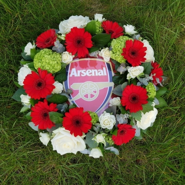 football funeral wreath