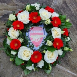 football funeral wreath