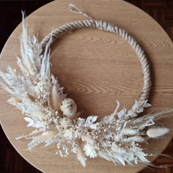 Neutral Dried Flower Rope Wreath