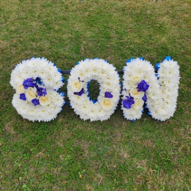 Son flowered Funeral Letters