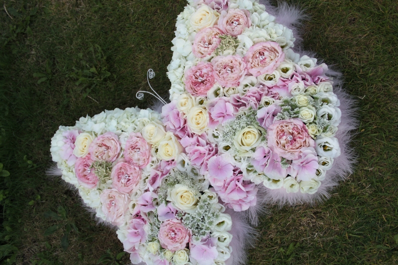 Butterfly Funeral flower tribute
