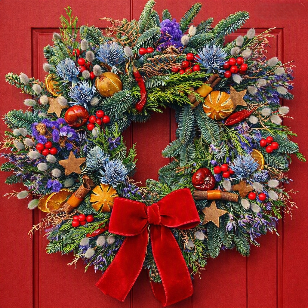 Luxury flower and foliage Christmas Wreath making workshop