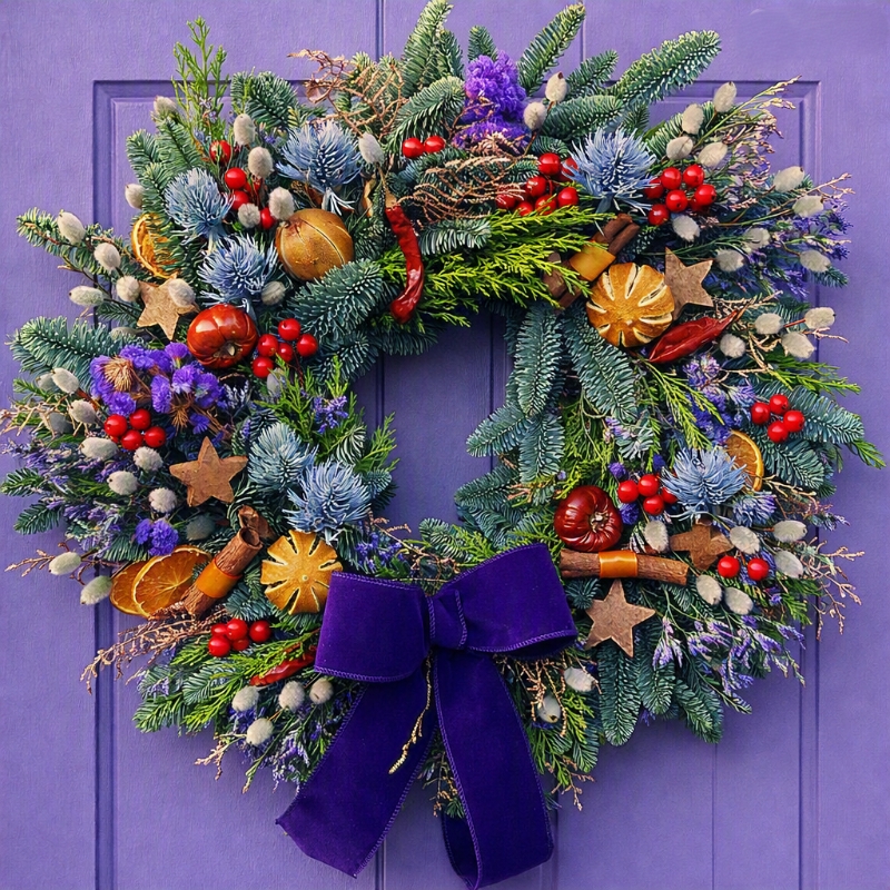 Luxury flower and foliage Christmas Wreath making workshop