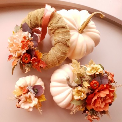 Luxury Faux Floral Pumpkin
