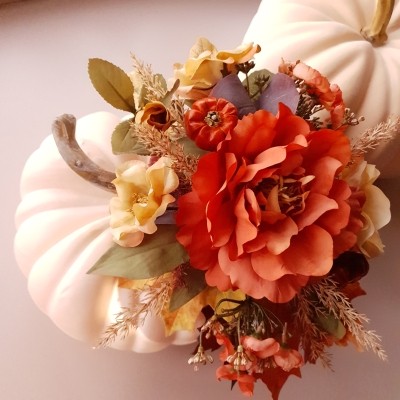 Luxury Faux Floral Pumpkin
