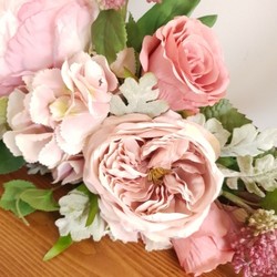 Luxury faux flower summer door wreath