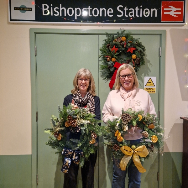 Christmas door wreath workshop