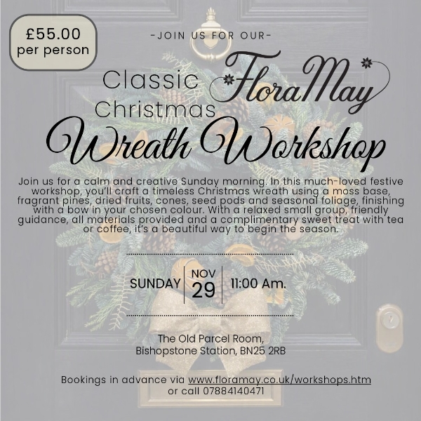 Christmas door wreath workshop