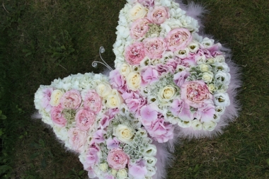 Butterfly Funeral flower tribute